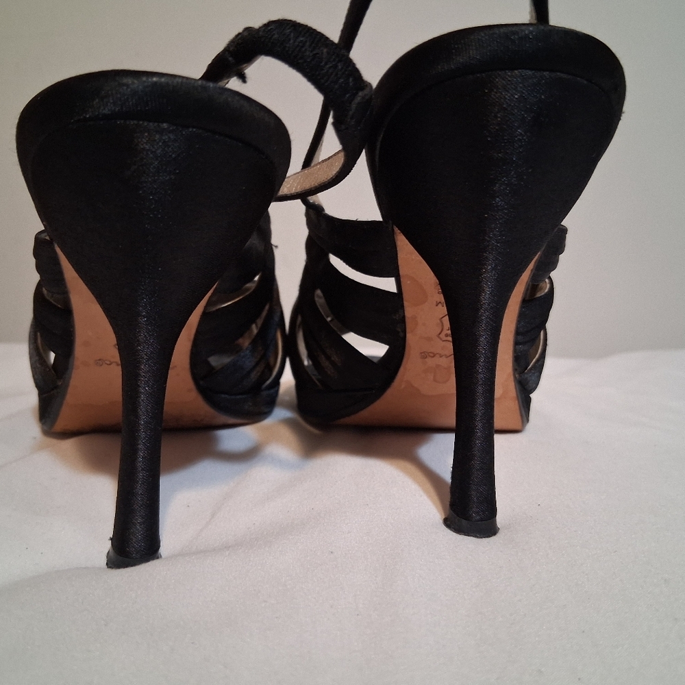 Nina Elegant Black Slingback Heels - Size 8M - Picture 5 of 7